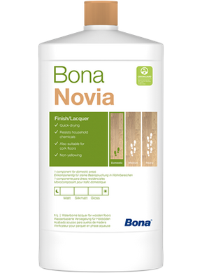 Лак Bona для паркету водо-дисперсійний Novia (1 л)