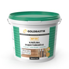 Клей ПВА GoldBastik водостійкий D2 BF 09 (3 кг)